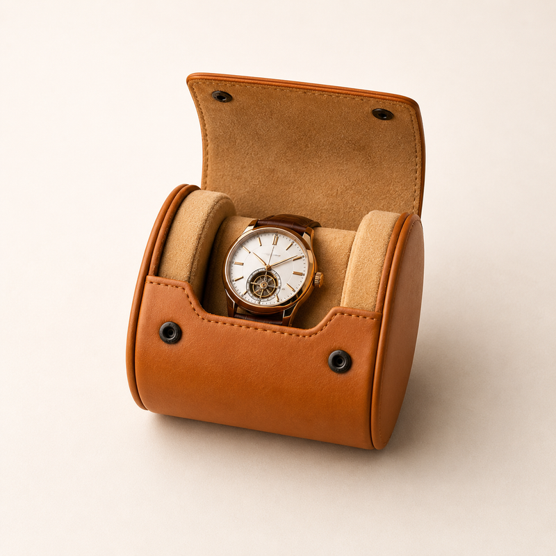Watch secured without crown pressure