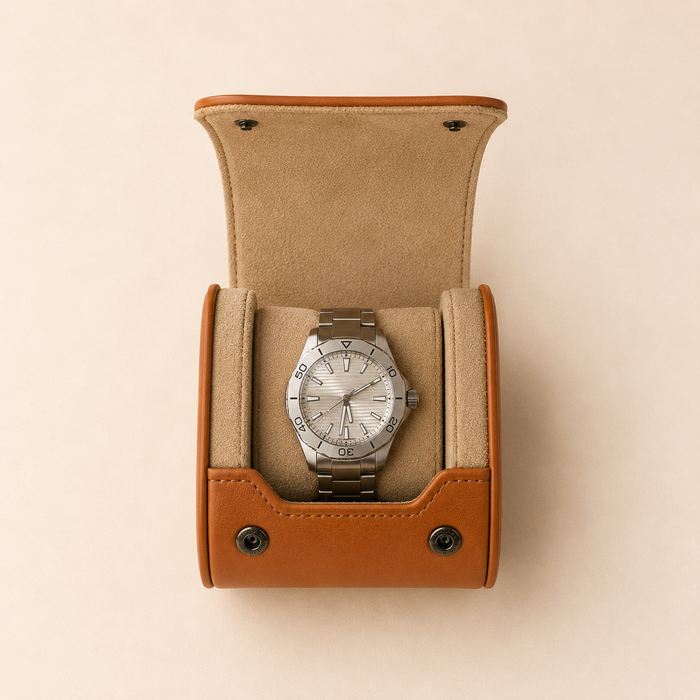 Watchroll for 1 watch / Cognac